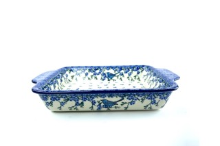 A39 Bunzlau rechte ovenschaal met handvaten 1935X Rechthoekige schalen met oor